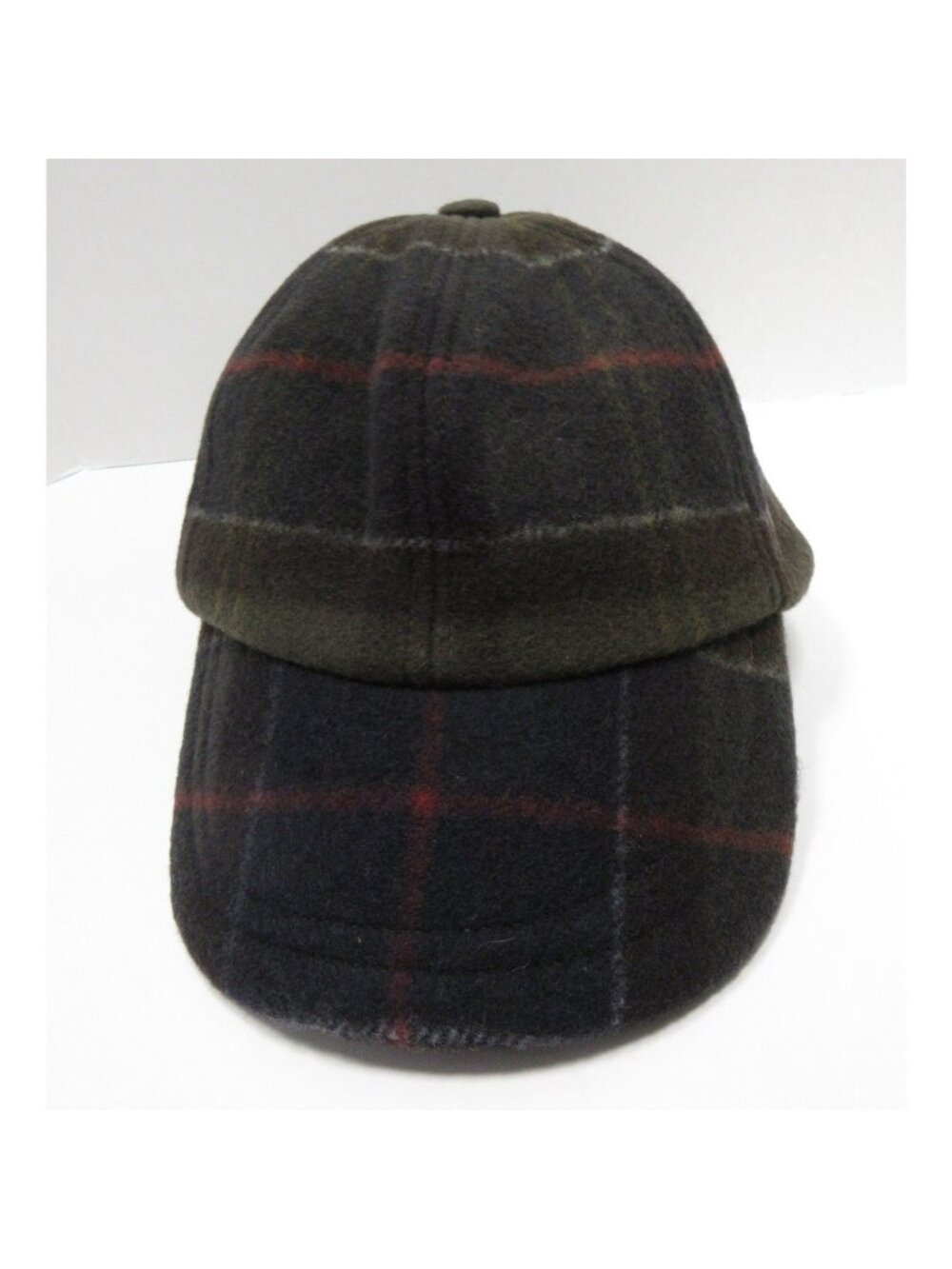 Barbour Hat Cap Strapback Merino Wool Tartan Plaid Country Hunting